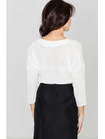 Dámská halenka K138 Ecru - Lenitif Dámská halenka K138 Ecru - Lenitif