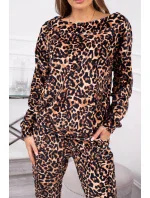 Dámský set s leopardím vzorem béžové barvy - Kesi Dámský set s leopardím vzorem béžové barvy - Kesi