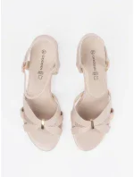 Trendy dámské hnědé sandály na širokém podpatku Trendy dámské hnědé sandály na širokém podpatku