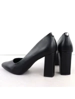 Černé lodičky na jehlovém podpatku černé Sergio Leone PB216