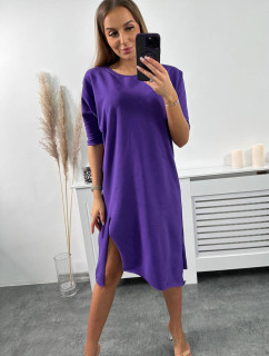 Oversize šaty tmavě fialové