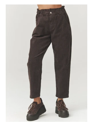 Kordové kalhoty model 223243 Makadamia