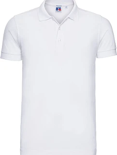 Russell Athletic 566M Pánské elastické piqué polo 10.566M white