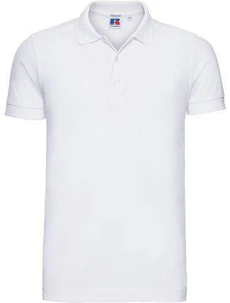 Russell Athletic 566M Pánské elastické piqué polo 10.566M white Russell Athletic 566M Pánské elastické piqué polo 10.566M white