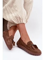 Mokasyny Barefoot z přírodního semiše Zazoo 10220 hnědé Mokasyny Barefoot z přírodního semiše Zazoo 10220 hnědé