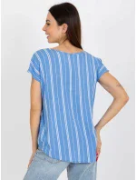 Dámská halenka D73771R10978Q modrá - FPrice Dámská halenka D73771R10978Q modrá - FPrice