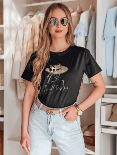 Dámské tričko s potiskem WOMANPOW černé FashionStreet RY2807