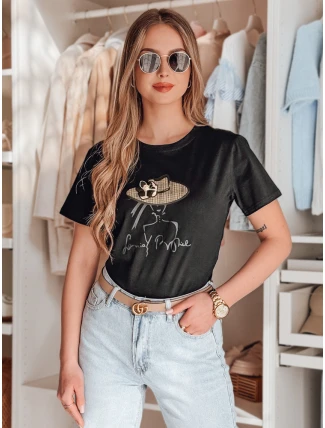 Dámské tričko s potiskem WOMANPOW černé FashionStreet RY2807 Dámské tričko s potiskem WOMANPOW černé FashionStreet RY2807