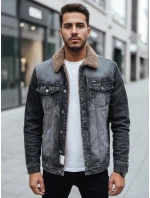 Pánská zateplená džínová bunda černá FashionStreet TX4725z