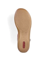 Kožené pohodlné sandály Rieker W RKR685 red