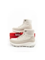 Lee Cooper dámská sportovní obuv zimní trekingová zateplená krémová ekologická kůže dámské