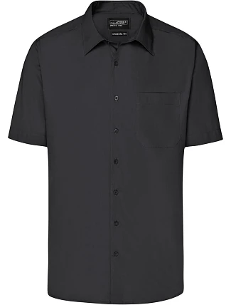 Daiber JN 644 Popelínová business košile s krátkým rukávem 02.0644 black