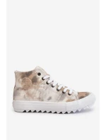 Dámské tenisky High Big Star LL274047 Bílá a zelená Dámské tenisky High Big Star LL274047 Bílá a zelená