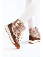 Dámské sněhule Memory Foam Big Star KK274276 Zlato-hnědá Dámské sněhule Memory Foam Big Star KK274276 Zlato-hnědá