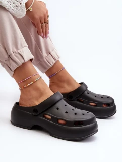 Dámské pěnové pantofle s masivní podrážkou Black Danollia