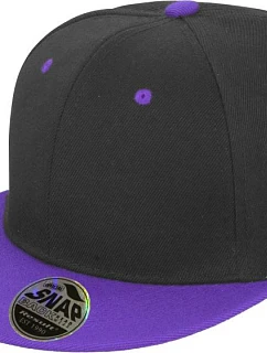 Result Headwear RC 082X 6 panelová kšiltovka s plochým kšiltem 28.082X black/purple