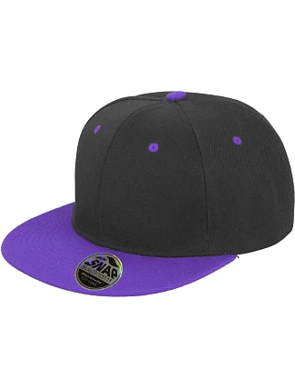 Result Headwear RC 082X 6 panelová kšiltovka s plochým kšiltem 28.082X black/purple