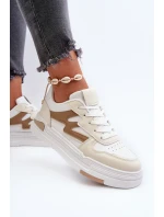 Dámské tenisky na platformě z ekologické kůže béžové Lynnette Dámské tenisky na platformě z ekologické kůže béžové Lynnette
