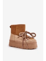 Sněhule S Vázáním Na Platformě Hnědé Mavora Sněhule S Vázáním Na Platformě Hnědé Mavora