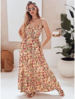 FLORALUSH maxi šaty se žlutými a červenými květy FashionStreet EY2632