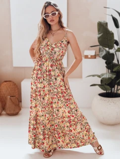 FLORALUSH maxi šaty se žlutými a červenými květy FashionStreet EY2632