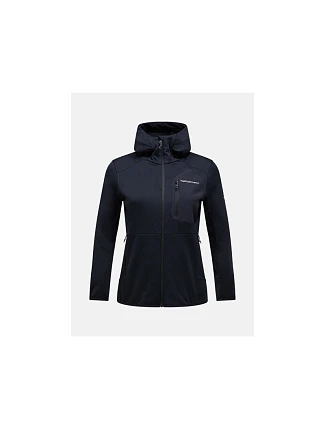 Dámská mikina PEAK PERFORMANCE W Utility Light Zip Hood, černá Dámská mikina PEAK PERFORMANCE W Utility Light Zip Hood, černá