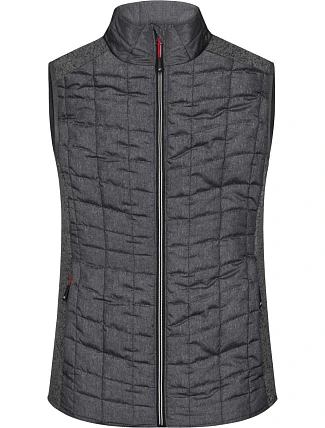 Daiber JN 739 Dámská pletená hybridní vesta 02.0739 grey melange/anthracite melange Daiber JN 739 Dámská pletená hybridní vesta 02.0739 grey melange/anthracite melange