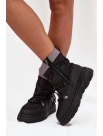 Dámské sněhule na zip Lee Cooper – černé Dámské sněhule na zip Lee Cooper – černé