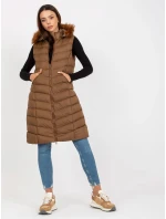 Dámská vesta RV KZ 008.00P hnědá - FPrice Dámská vesta RV KZ 008.00P hnědá - FPrice