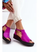 Zazoo 2914 Dámské sandály z semiše Fuchsie