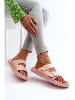 Lehké dámské pěnové pantofle s přezkami Big Star NN274A753 růžové