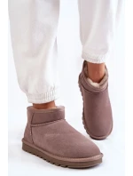 Dámské semišové nízké boty do sněhu Šede Shelie Dámské semišové nízké boty do sněhu Šede Shelie