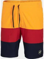 Pánské koupací šortkyH4L21-SKMT004 oranžovo-červeno-černá - 4F