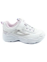 Fila Skye V dětská sportovní obuv pro dívky na suchý zip bílá