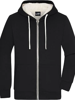 Daiber JN 1320 Pánská mikina s kapucí "Sherpa" 02.1320 black/nature