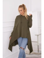 Halenka s rozšířenou spodní částí khaki Halenka s rozšířenou spodní částí khaki