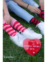 Ponožky COUPLE BOX 2 Páry Krabička Srdce Rainbow Socks