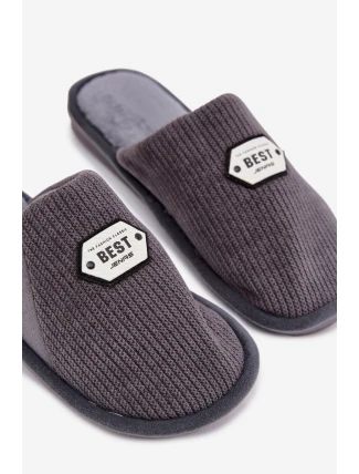 Pánské nazouváky s nášivkou Presine – šedé