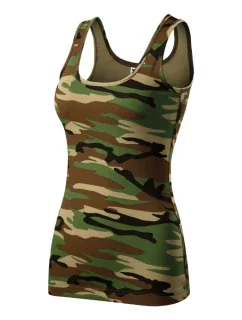 Camo Triumph tílko dámské camouflage brown