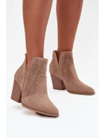 Boty na podpatku model 218727 Step in style Boty na podpatku model 218727 Step in style