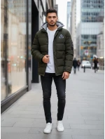 Pánská zimní bunda s kapucí zelená FashionStreet TX5092