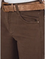 Dámské široké džíny hnědé FashionStreet UY2845