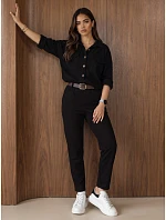 Dámská souprava s blůzou a kalhotami, černá, FashionStreet AY1239 Dámská souprava s blůzou a kalhotami, černá, FashionStreet AY1239