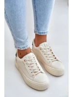 Zateplené dámské tenisky na platformě Big Star OO274A454 béžové