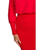 M690 Kombinované pletené šaty - černé