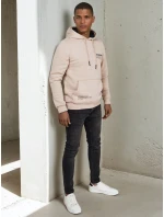 Pánská světle béžová mikina FashionStreet BX5682