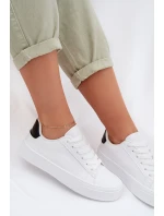 Dámské tenisky z eko kůže Big Star TT274928 HI-POLY SYSTEM Bílé