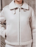 Dámský semišový kabát z ovčí kůže KASAMIRA white FashionStreet TY4739 Dámský semišový kabát z ovčí kůže KASAMIRA white FashionStreet TY4739