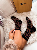 Dámské zimní netlačící ponožky Milena 0118 Labyrint, Froté 37-41