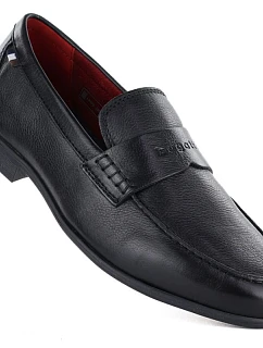 Pánské černé kožené polobotky Bugatti TT153105